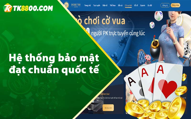 Hệ thống bảo mật đạt chuẩn quốc tế 